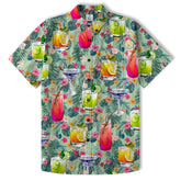 Cocktail Aloha Hawaiian Shirt, Summer Hawaiian Shirt - The Palmix