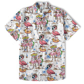 Flamingo Aloha Hawaii Shirt, Flamingo Summer Beach Hawaii Shirt - The Palmix