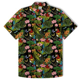 Parrot Hawaiian Button Up Shirt, Aloha Summer Beach Hawaiian Button Down Shirt - The Palmix