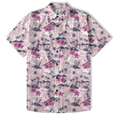 Monotone Vintage Pink Island Summer Hawaii Shirt - The Palmix