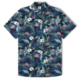 Vintage Dark Aloha Pattern Hawaii Shirt - The Palmix