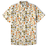 Tiki Mask Pattern Hawaii Shirt for Men, Aloha Pattern Hawaii Shirt - The Palmix
