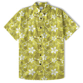 Tiki Mask Pattern Hawaii Shirt for Men, Aloha Floral Pattern Hawaii Shirt - The Palmix