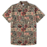Hawaiian Tapa Style Tribal Pattern Shirt - The Palmix
