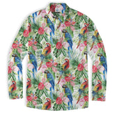 Tropical Parrot Summer Hawaiian Shirt, Colorful Parrot Flowers Pattern Hawaii Shirt - The Palmix
