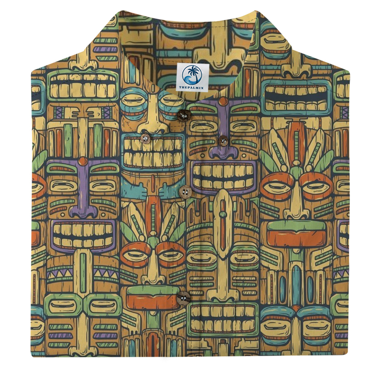 Tiki Vintage print Cotton Hawaii Shirt