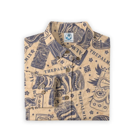 Tiki Totem Retro  Long-sleeve shirt