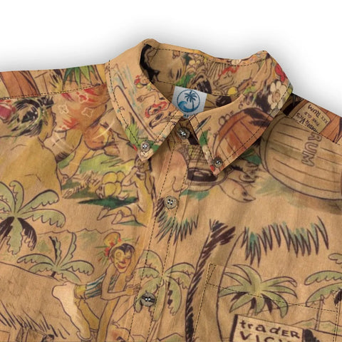 Tiki Tribune – Vintage Newspaper long-sleeve shirt