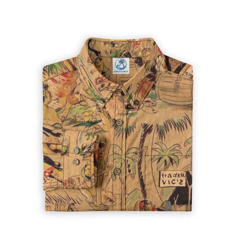 Tiki Tribune – Vintage Newspaper long-sleeve shirt