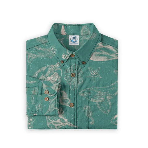 Naturalist – Vintage bottom line drawing  Long-sleeve shirt