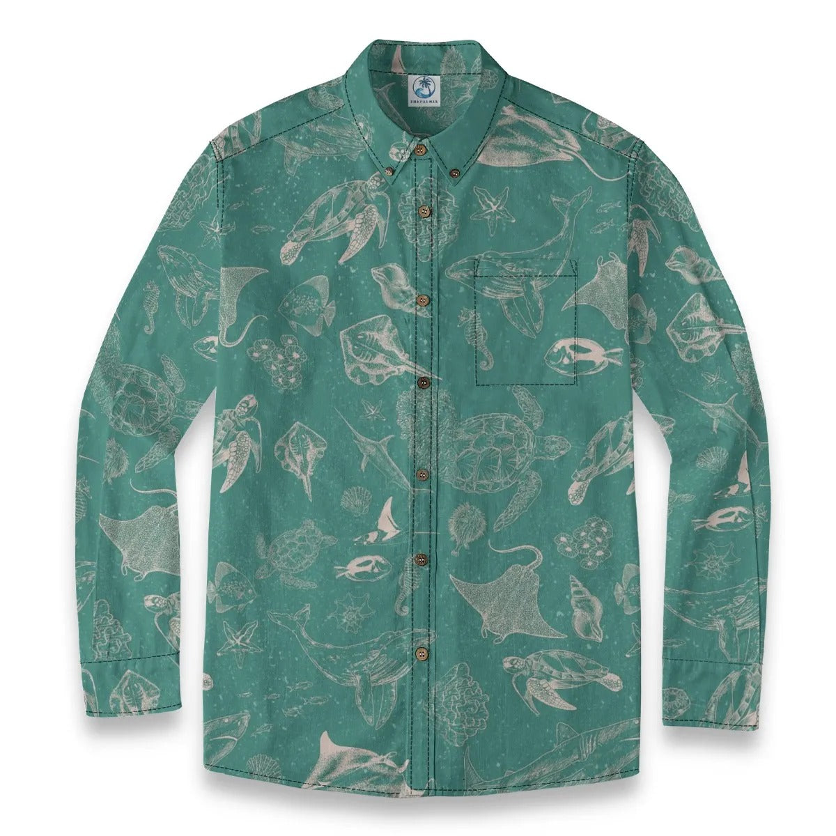 Naturalist – Vintage bottom line drawing  Long-sleeve shirt