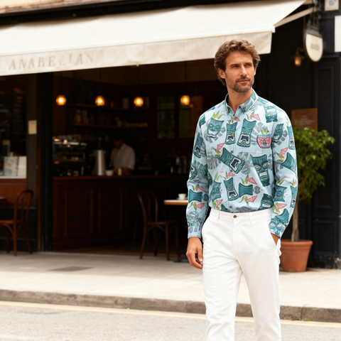 Sale Tiki Mix – Tropical Cocktail Hawaiian Retro long-sleeve shirt