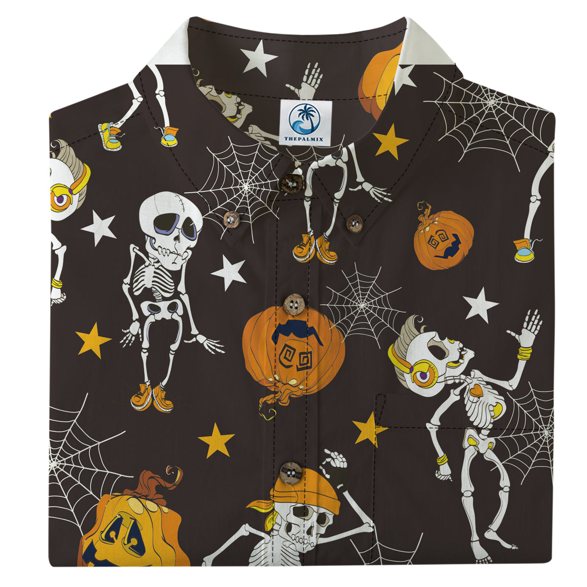 Halloween party hand drawn printed shirt