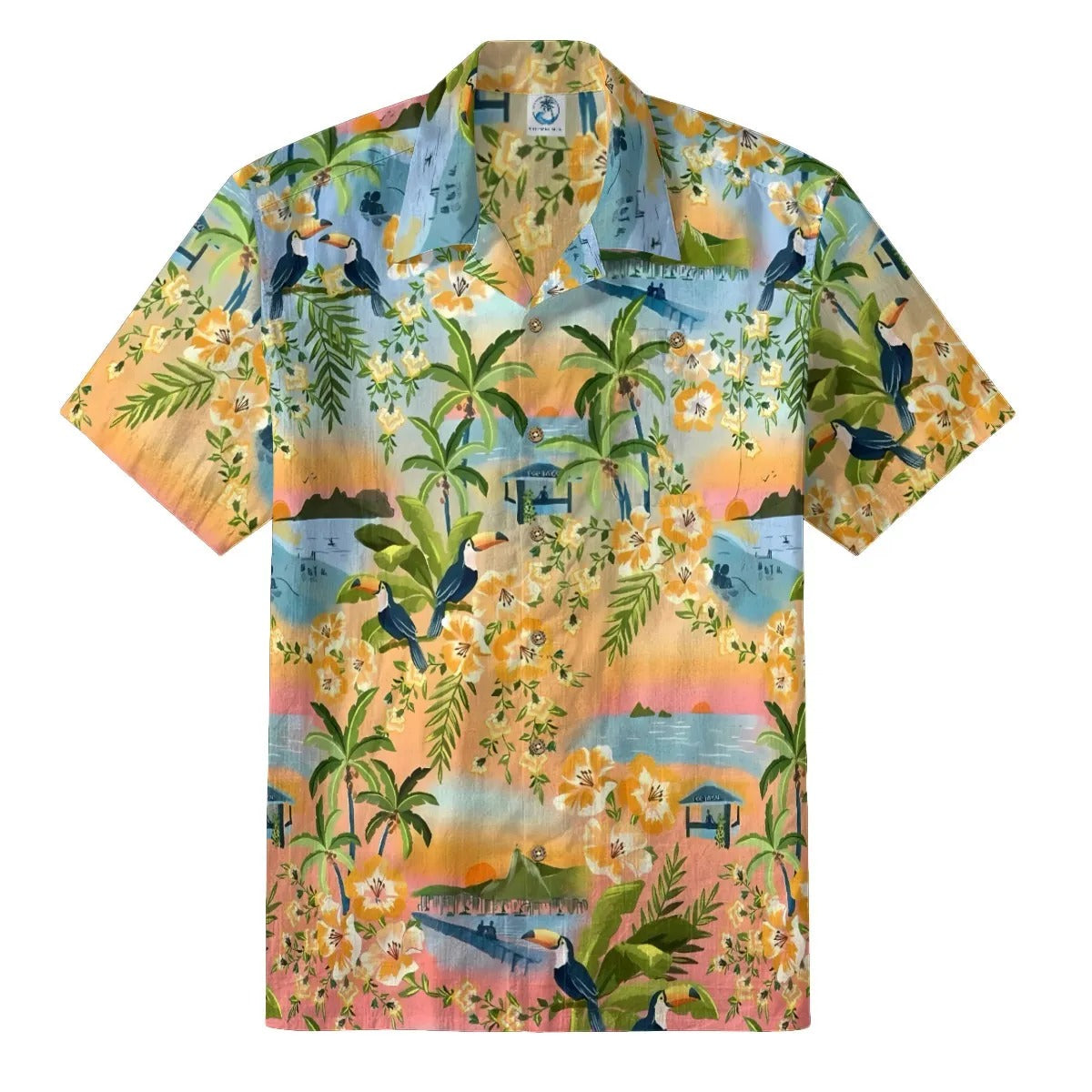 sunset paradise jungle bird