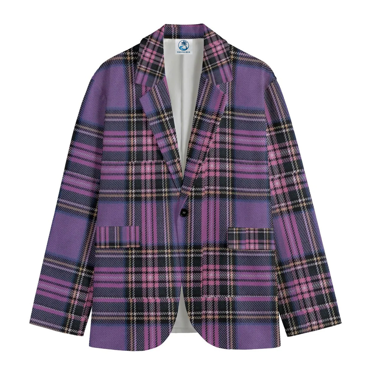 Pink and purple plaid art