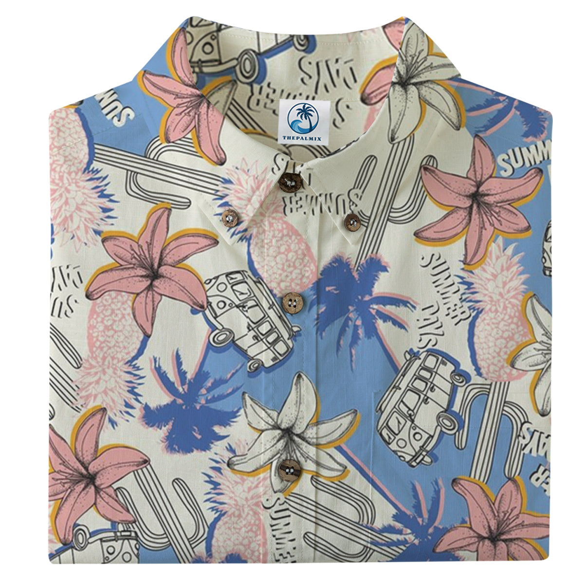 Hawaiian  – Tropical Lily Floral Print Shirt