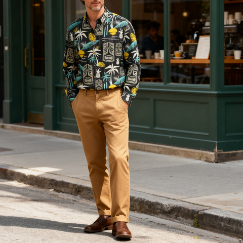 Retro Carved in Color Long-sleeve shirt