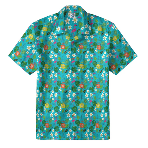 Flamingo & Floral Hawaiian Shirt