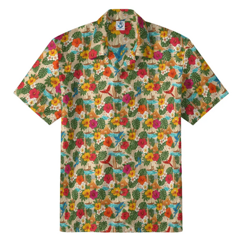 Tropical Birds & Blooms Hawaiian Shirt