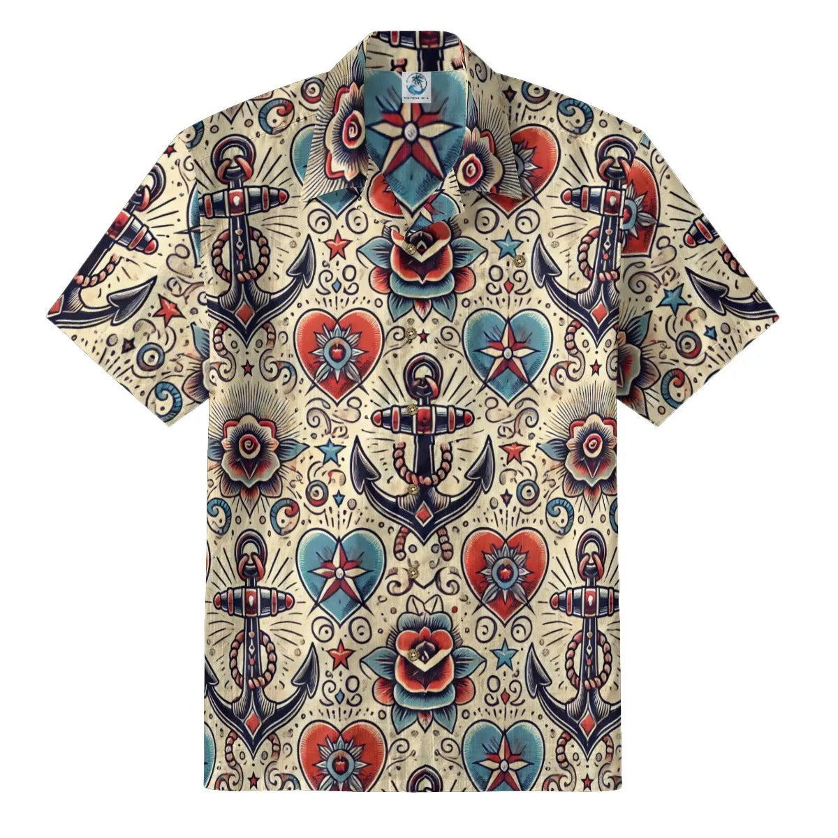 Retro tattoo anchor with heart