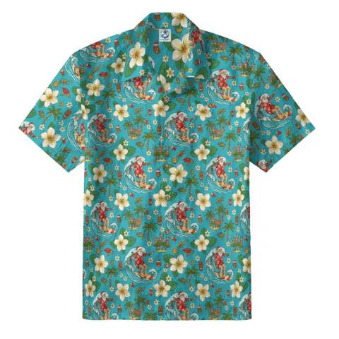 Surfing Santa Hawaiian Shirt