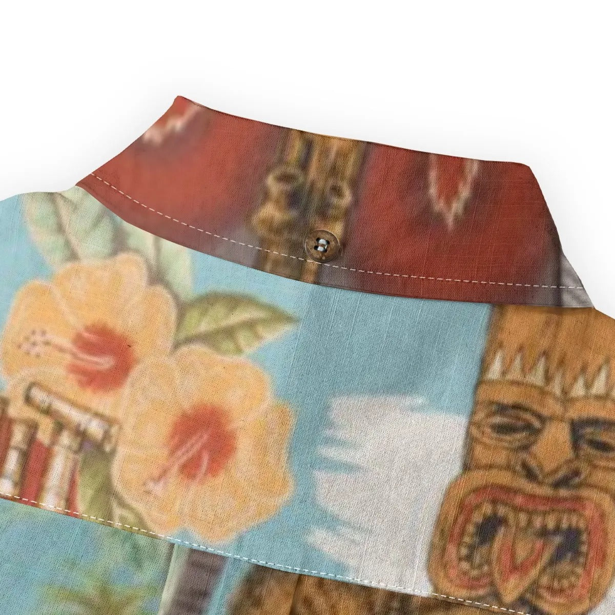Hawaiian Vintage Pictorial TIKI Island Print Shirt
