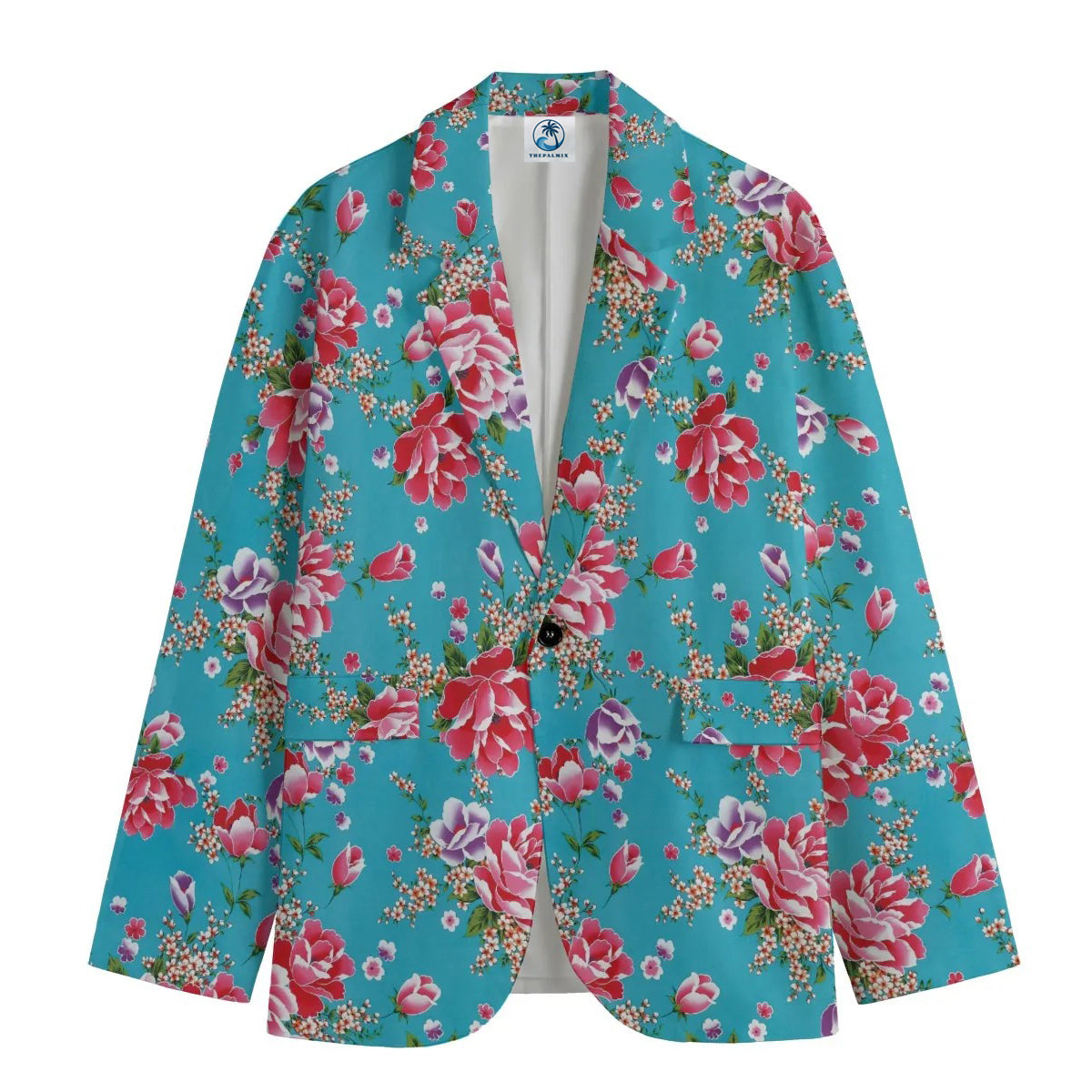 Flower border blue rhyme peonies