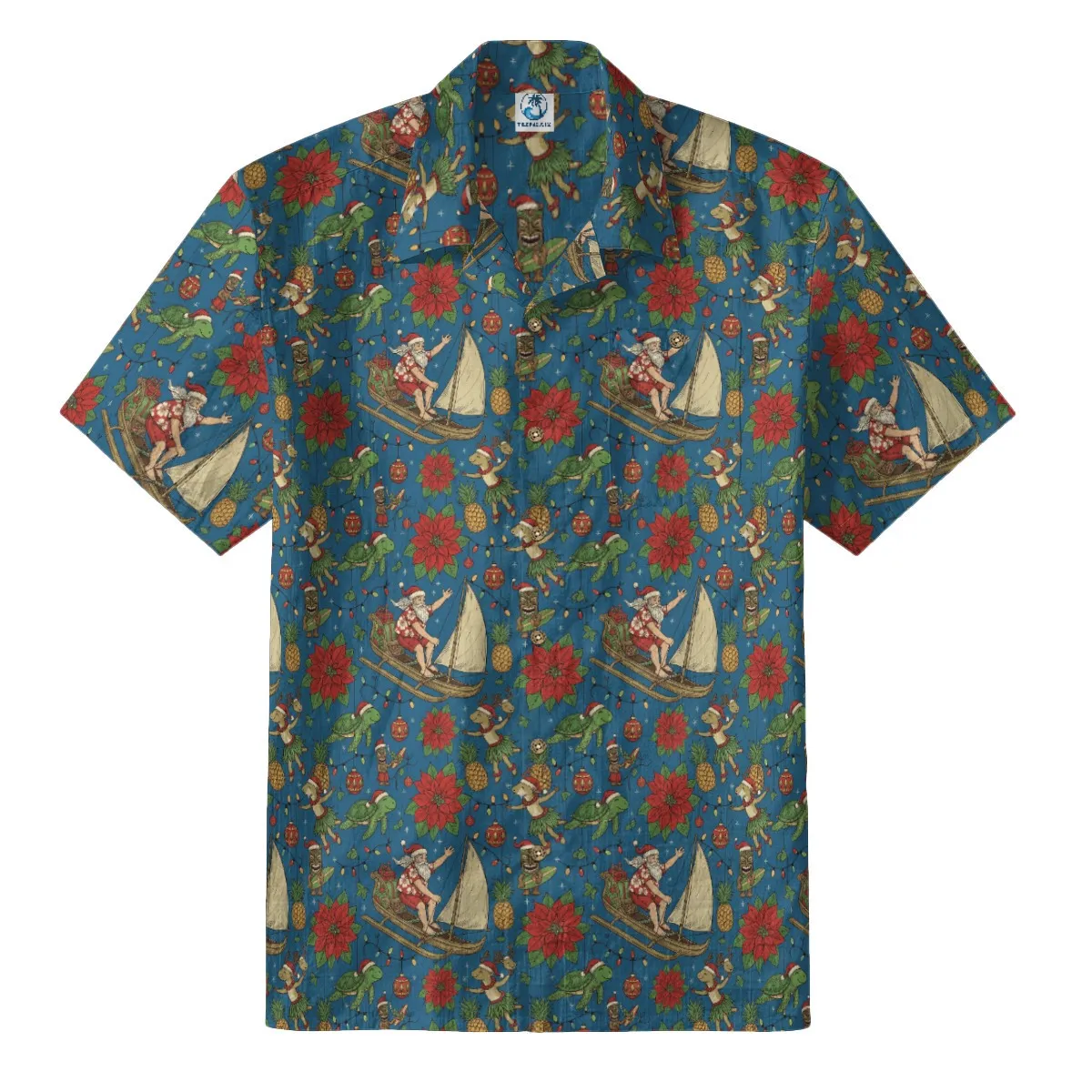 Santa’s Tropical Sail Hawaiian Shirt