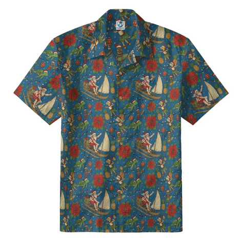 Santa’s Tropical Sail Hawaiian Shirt
