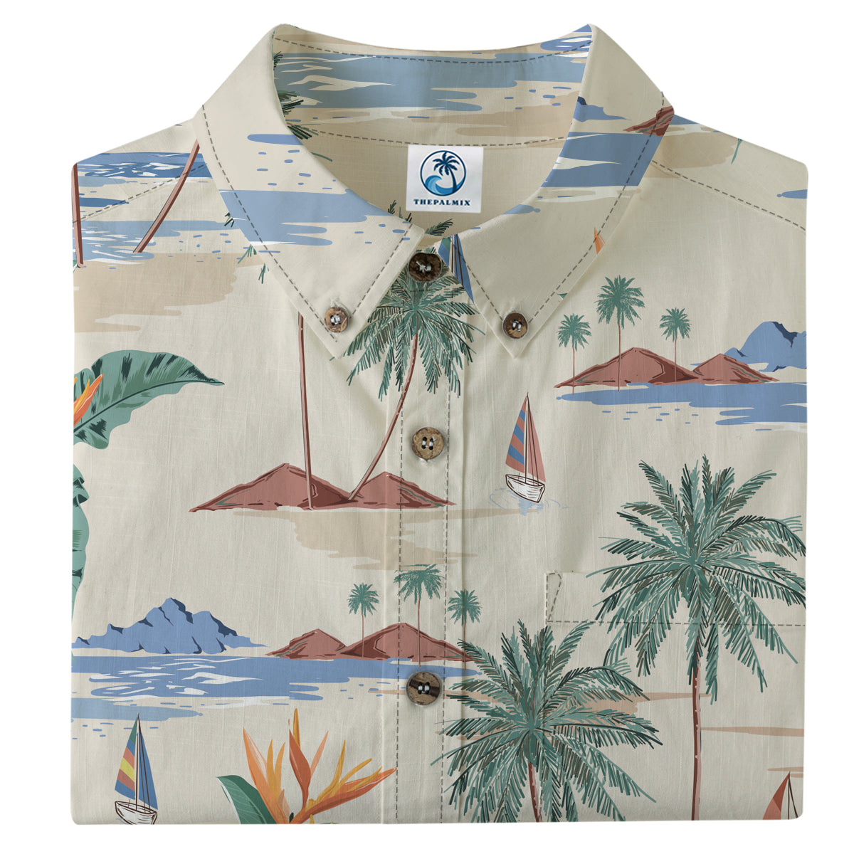 Summer island style holiday printed shirt