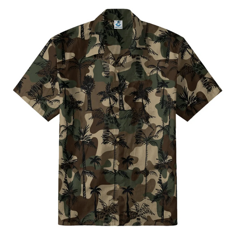 Camouflage Palm Tree Hawaiian Shirt