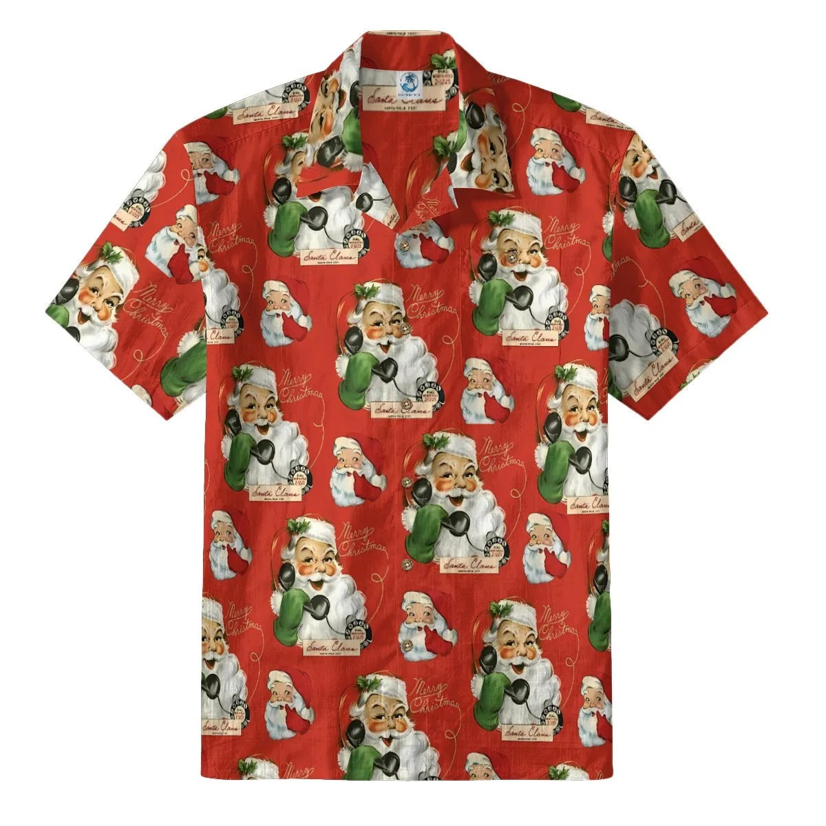 Christmas vintage phone in red tones