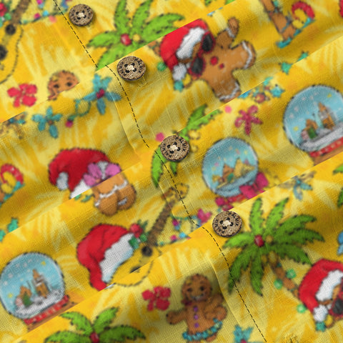 Gingerbread & Palm Hawaiian Shirt