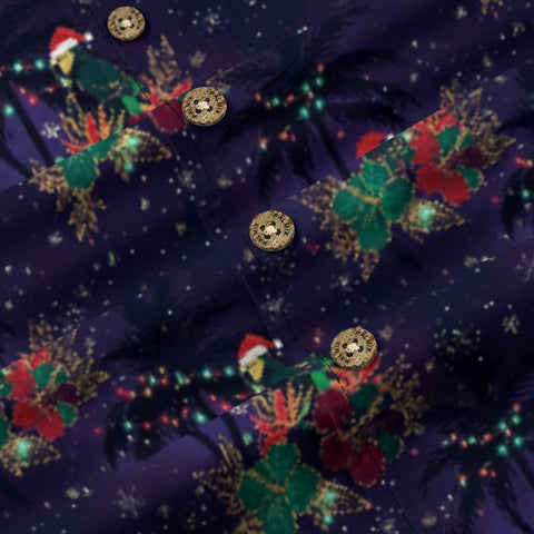 Santa Parrot Hawaiian Shirt