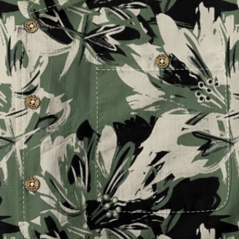 Vintage Olive Green Floral