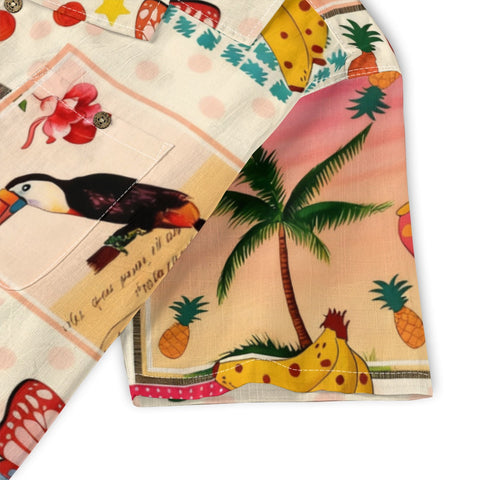 Tropical Fruit & Toucan Hawaiian Shirt