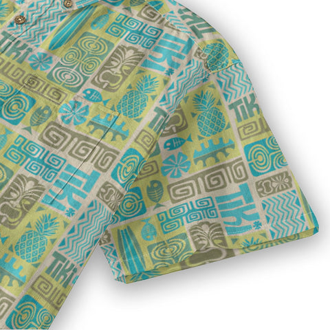 (The Plamix)All-Over Print Men's Breathable Cotton Shirt|125GSM Cotton