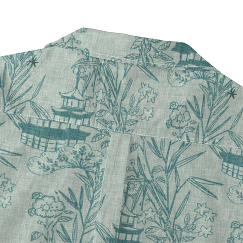 Japanese garden painting scroll