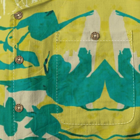 Yellow-Green Vintage Floral