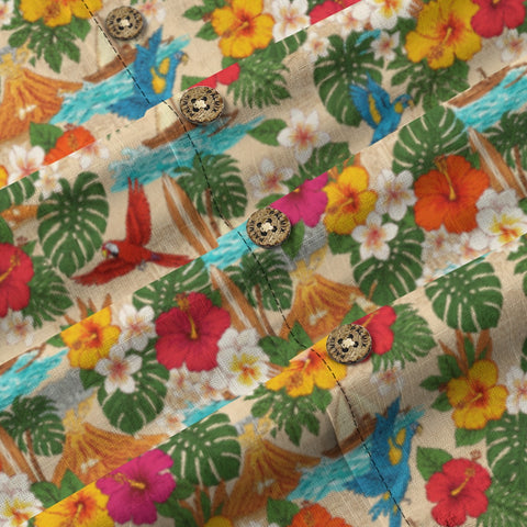 Tropical Birds & Blooms Hawaiian Shirt