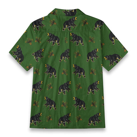 Vintage Black Bear & Pinecone