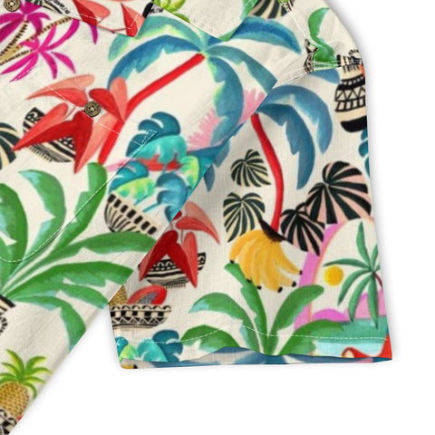 Tropical Parrot & Palm Hawaiian Shirt