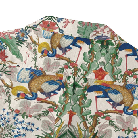 Retro tropical flowers and birds