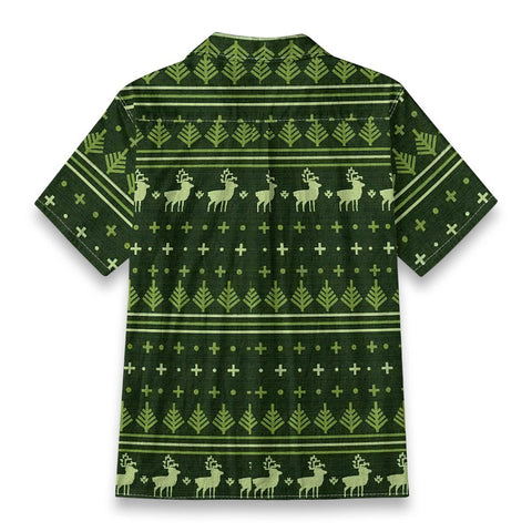 Green Retro Christmas Knit Pattern