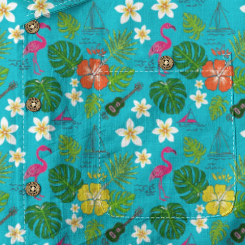 Flamingo & Floral Hawaiian Shirt
