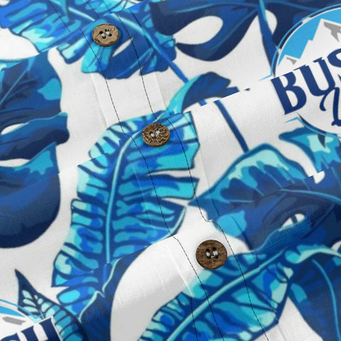 Hawaiian beer atmosphere tropical plant aloha print shirt