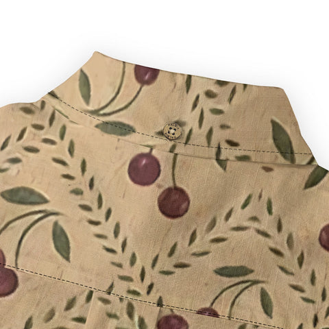 Vintage Cherry Print Long Sleeve Shirt