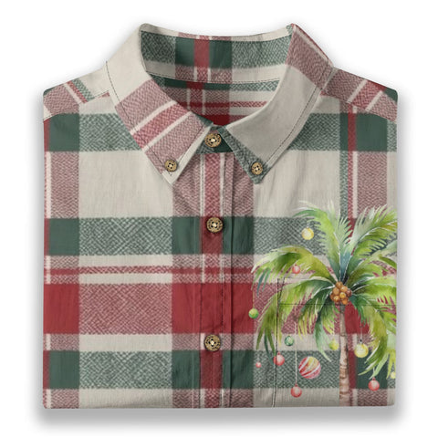 Classic Checkered Christmas Palm Tree
