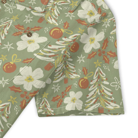 Floral Christmas Tree Hawaiian Shirt