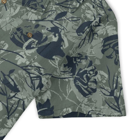 Retro floral art green tone